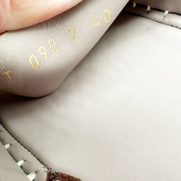 VALENTINO Brown Rockstud Espadrille Wedge Heels Size 40 Peep Sandal Ankle Strap - Picture 11 of 14